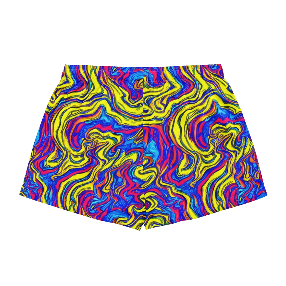 Electric Rhapsody on Women's Pajama Shorts — Back