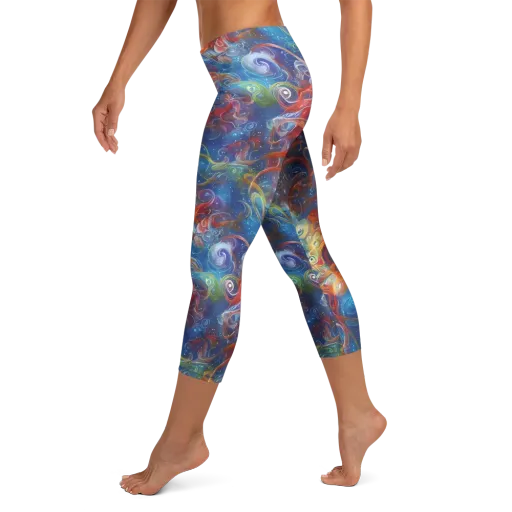 Galactic Whirlpool on a Capri Leggings