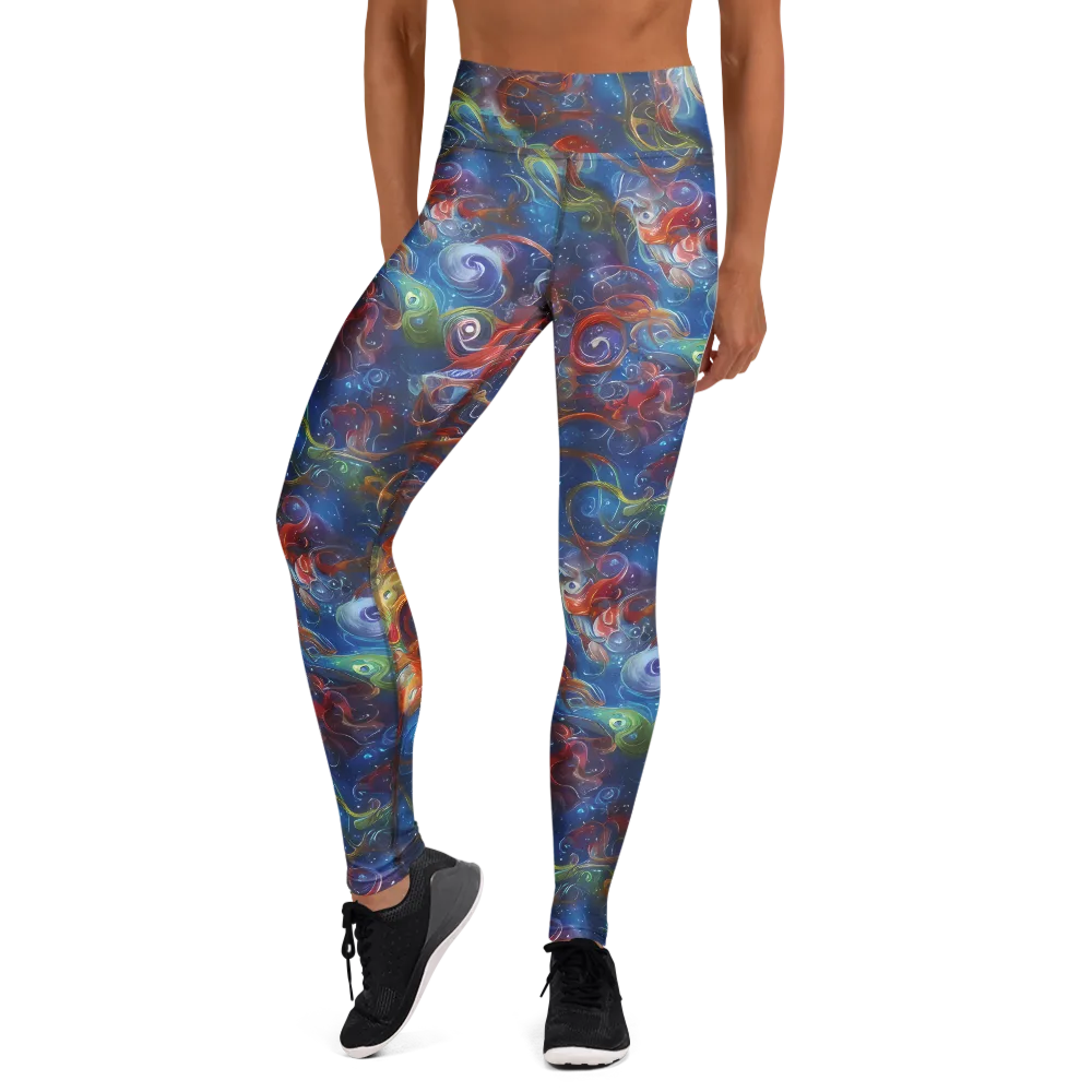 Galactic Whirlpool on Yoga Leggings — Front