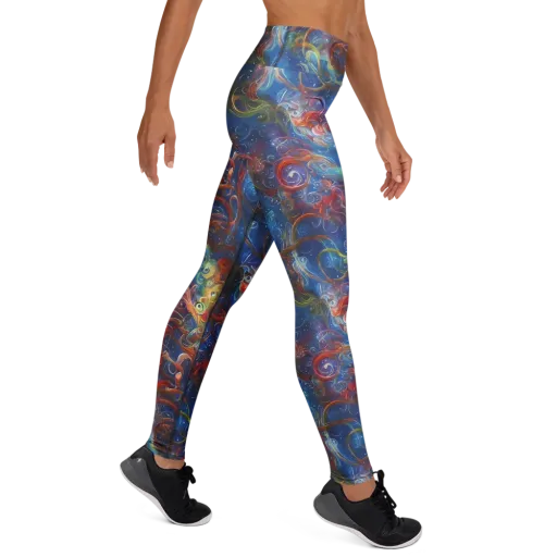 Galactic Whirlpool on a Yoga Leggings