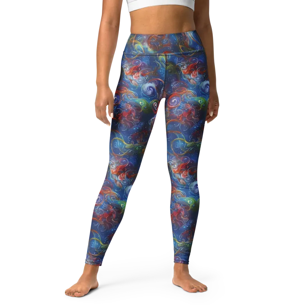 Galactic Whirlpool on Yoga Leggings — Front