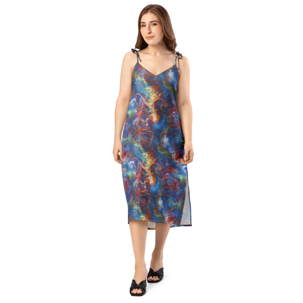 Galactic Whirlpool on Slip Dress — Front