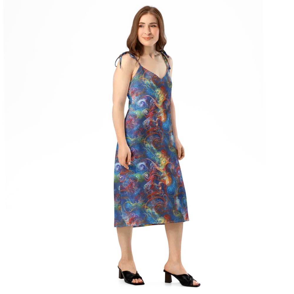 Galactic Whirlpool on Slip Dress — Right Front