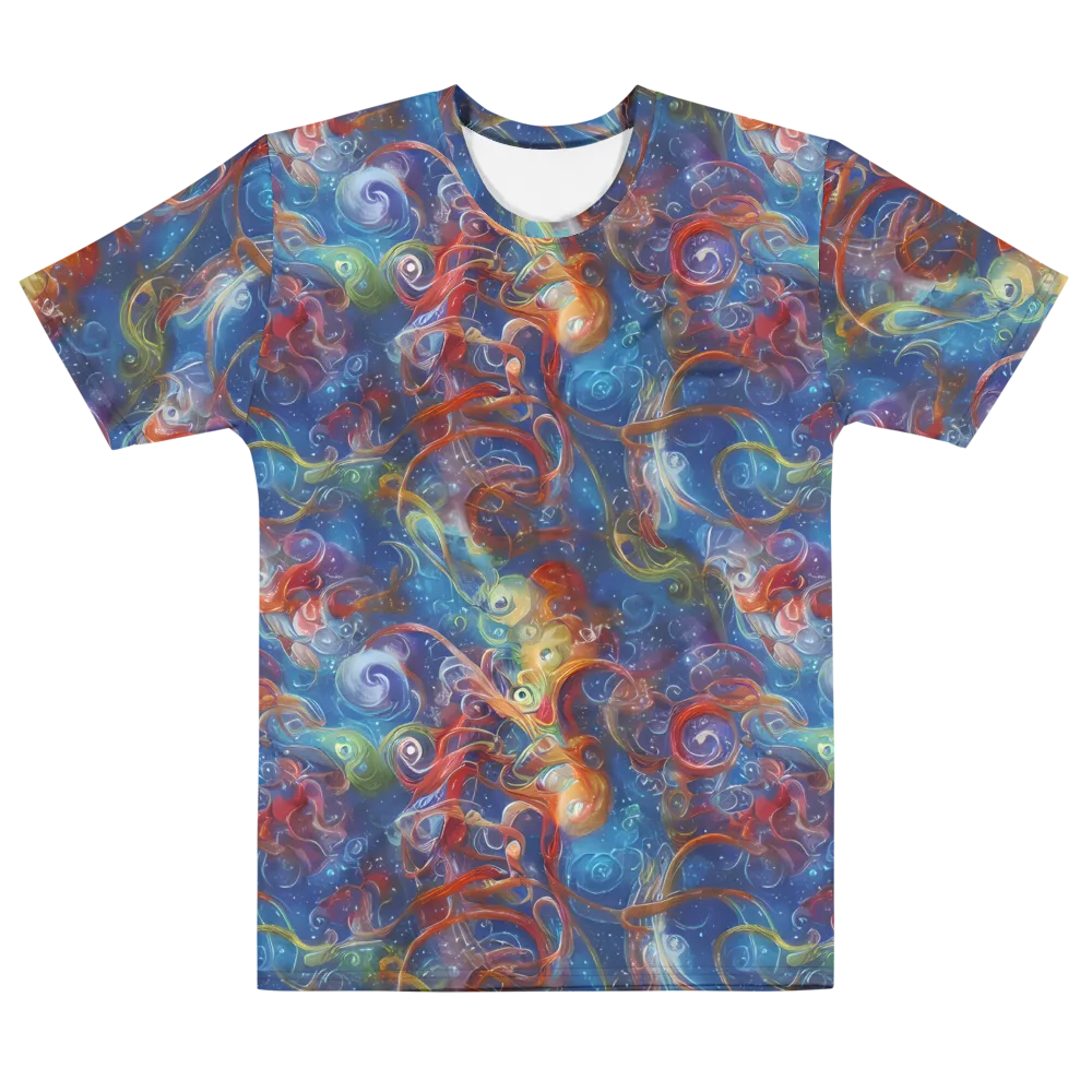 Galactic Whirlpool on Men's Cotton Crew Neck T-Shirt — Front