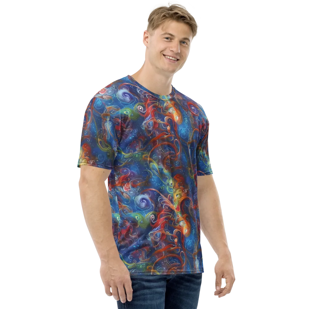 Galactic Whirlpool on Men's Crew Neck T-Shirt — Right