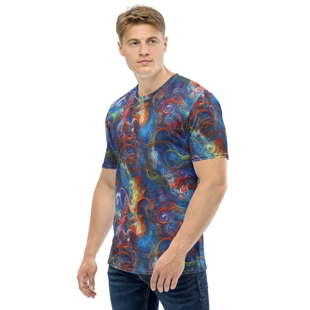 Galactic Whirlpool on Men's Crew Neck T-Shirt — Left