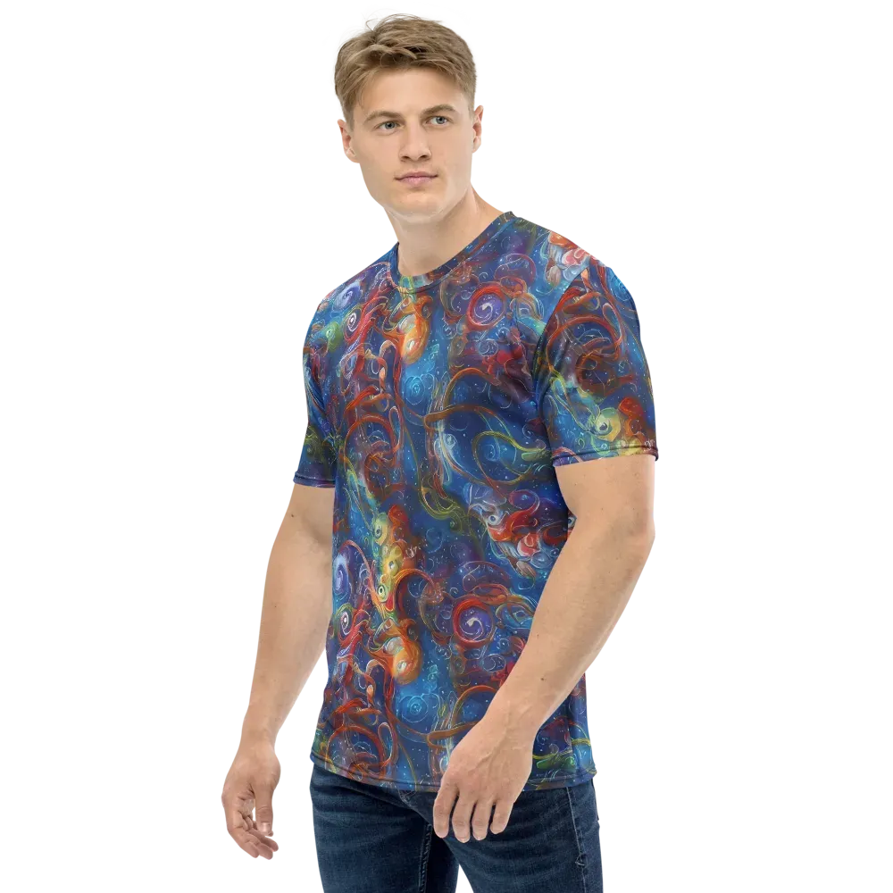 Galactic Whirlpool on Men's Crew Neck T-Shirt — Left