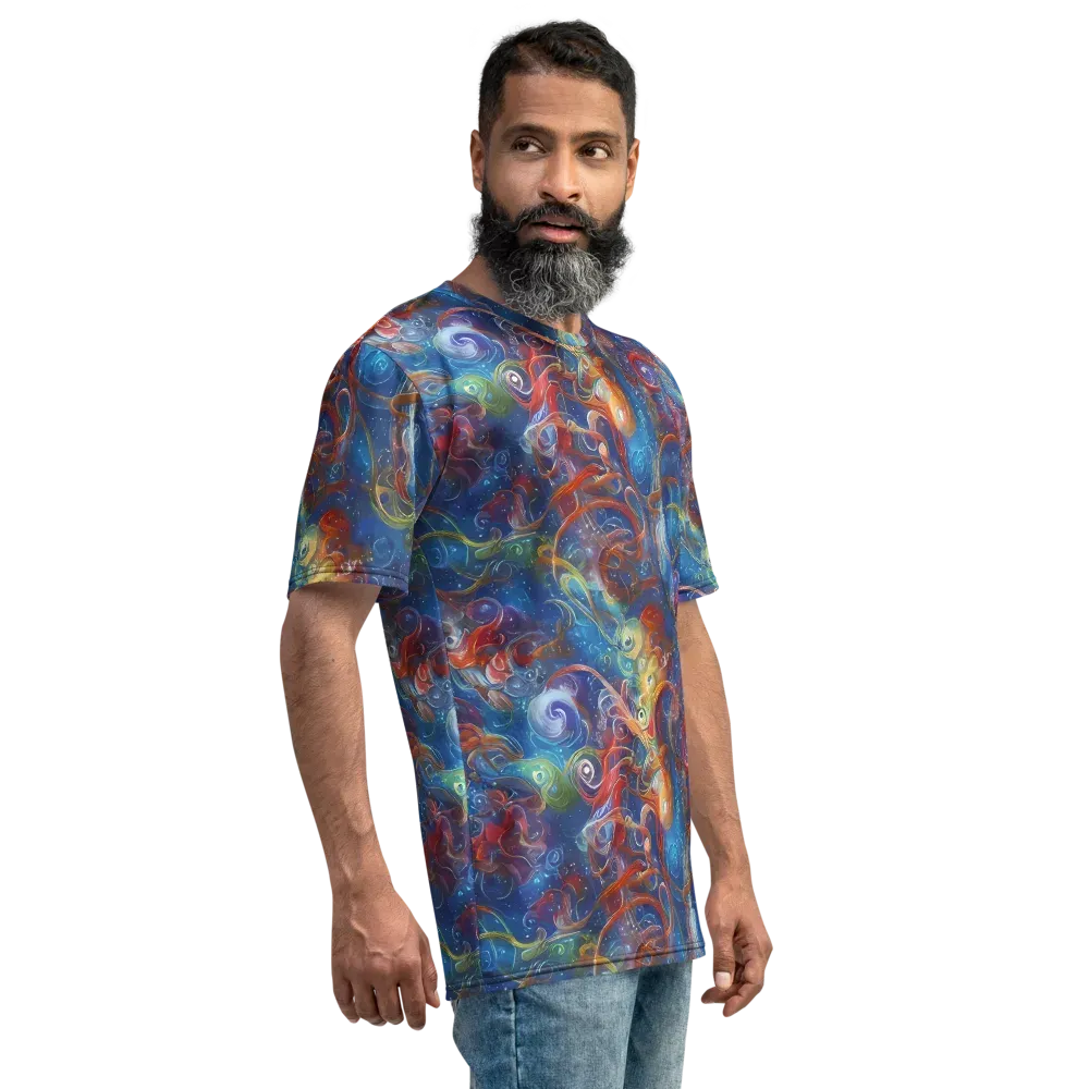 Galactic Whirlpool on Men's Crew Neck T-Shirt — Right