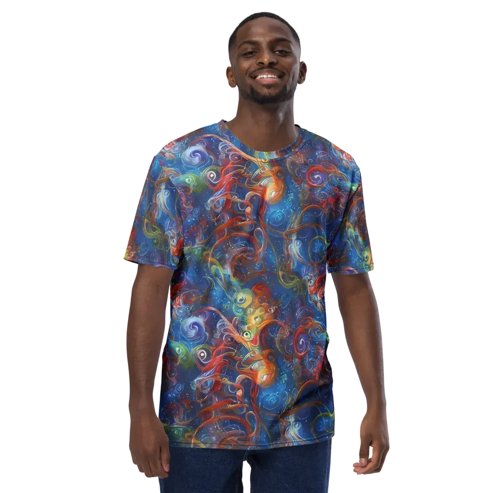 Galactic Whirlpool on Men's Crew Neck T-Shirt — Front
