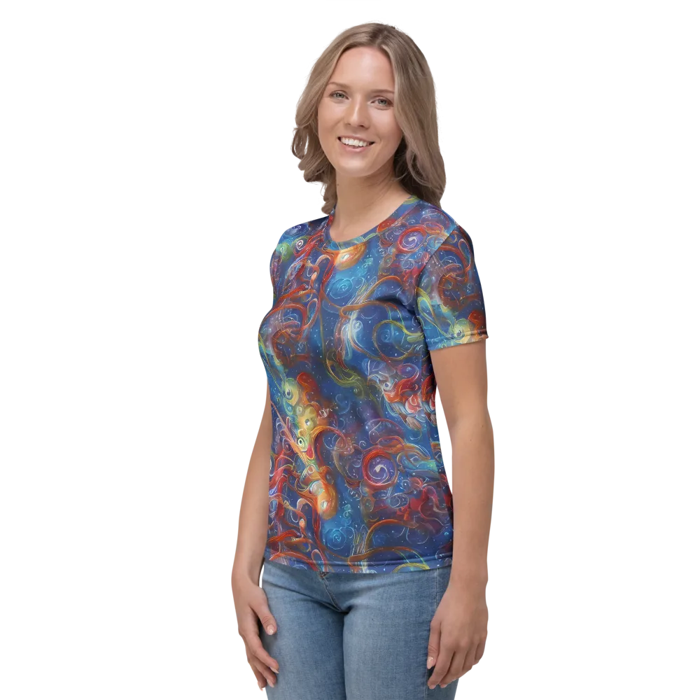 Galactic Whirlpool on Women's Crew Neck T-Shirt — Left