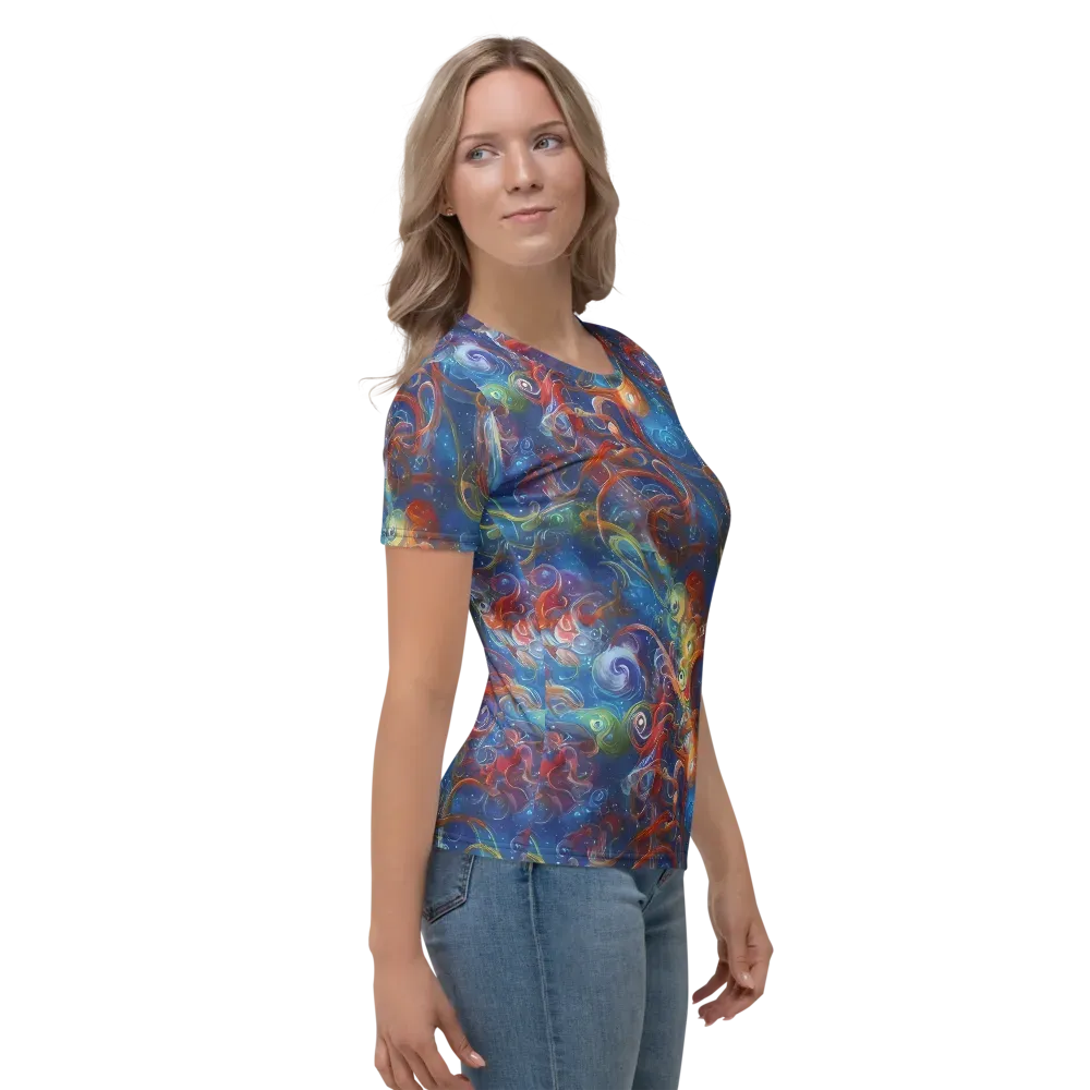 Galactic Whirlpool on Women's Crew Neck T-Shirt — Right