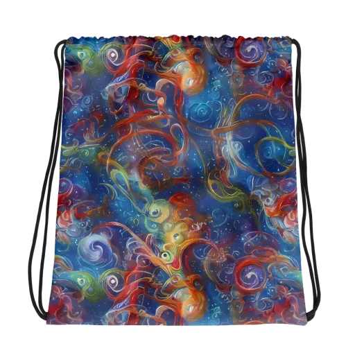 Galactic Whirlpool on a Drawstring Bag