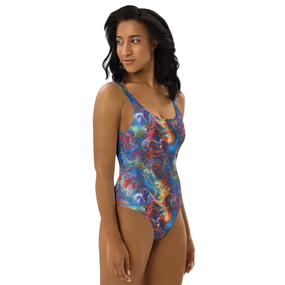 Galactic Whirlpool on One-Piece Swimsuit — Right
