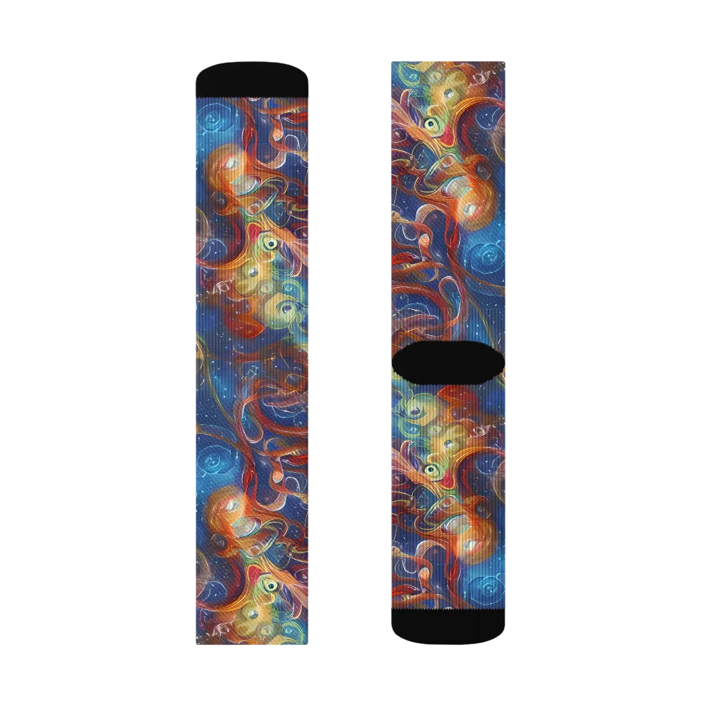 Galactic Whirlpool on Socks — Left Sock