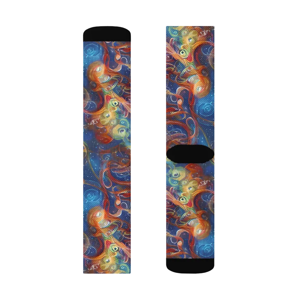 Galactic Whirlpool on Socks — Right Sock