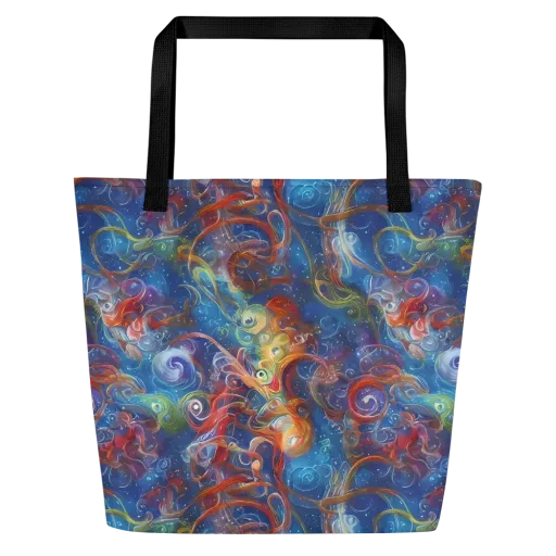 Galactic Whirlpool on a Large Tote Bag W/ Pocket