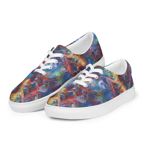 Galactic Whirlpool on a Men's Lace-Up Canvas Shoes