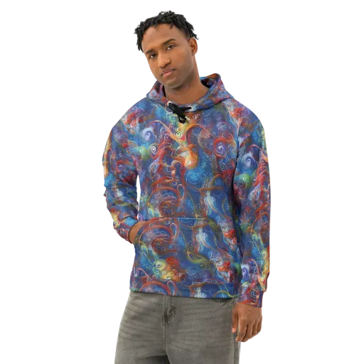 Galactic Whirlpool on a Cotton Hoodie