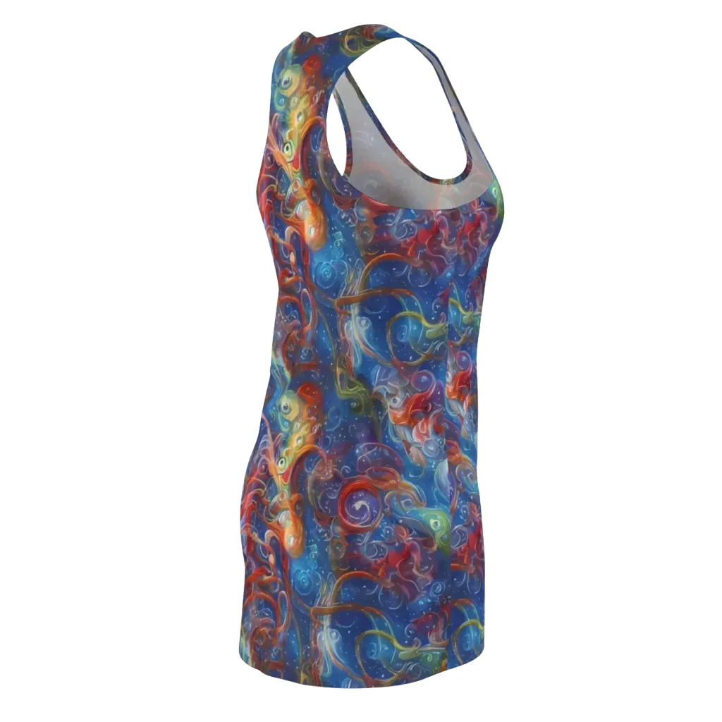Galactic Whirlpool on Racerback Dress — Back Side