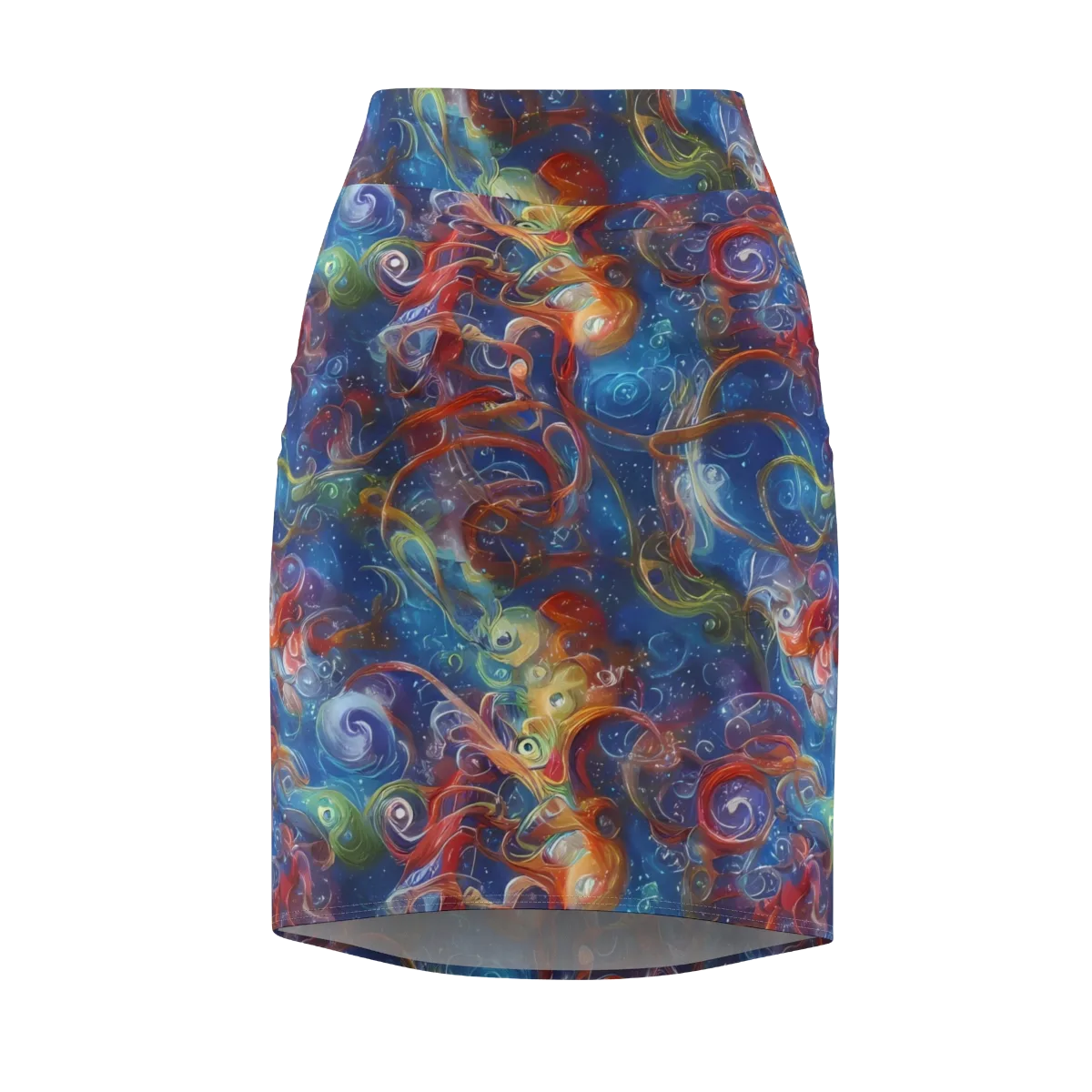 Galactic Whirlpool on Pencil Skirt — Front