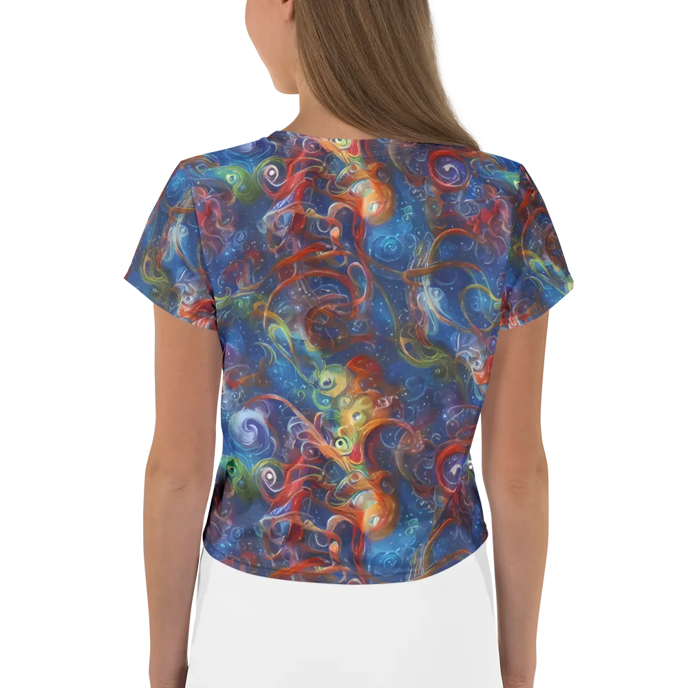 Galactic Whirlpool on Crop Tee — Back