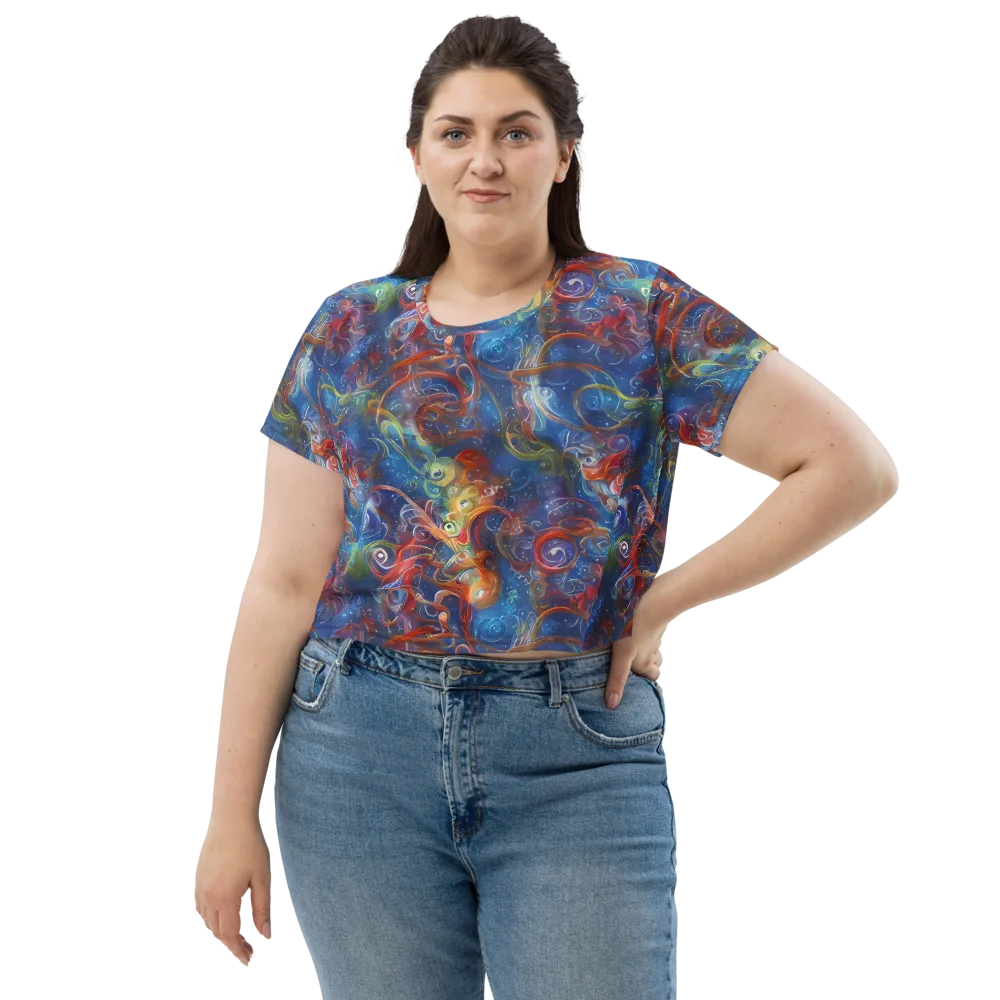 Galactic Whirlpool on Crop Tee — Front