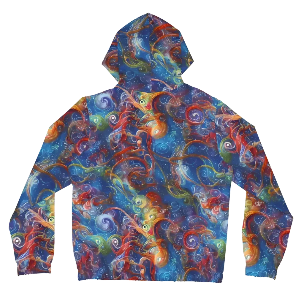 Galactic Whirlpool on Women's Full-Zip Hoodie — Back