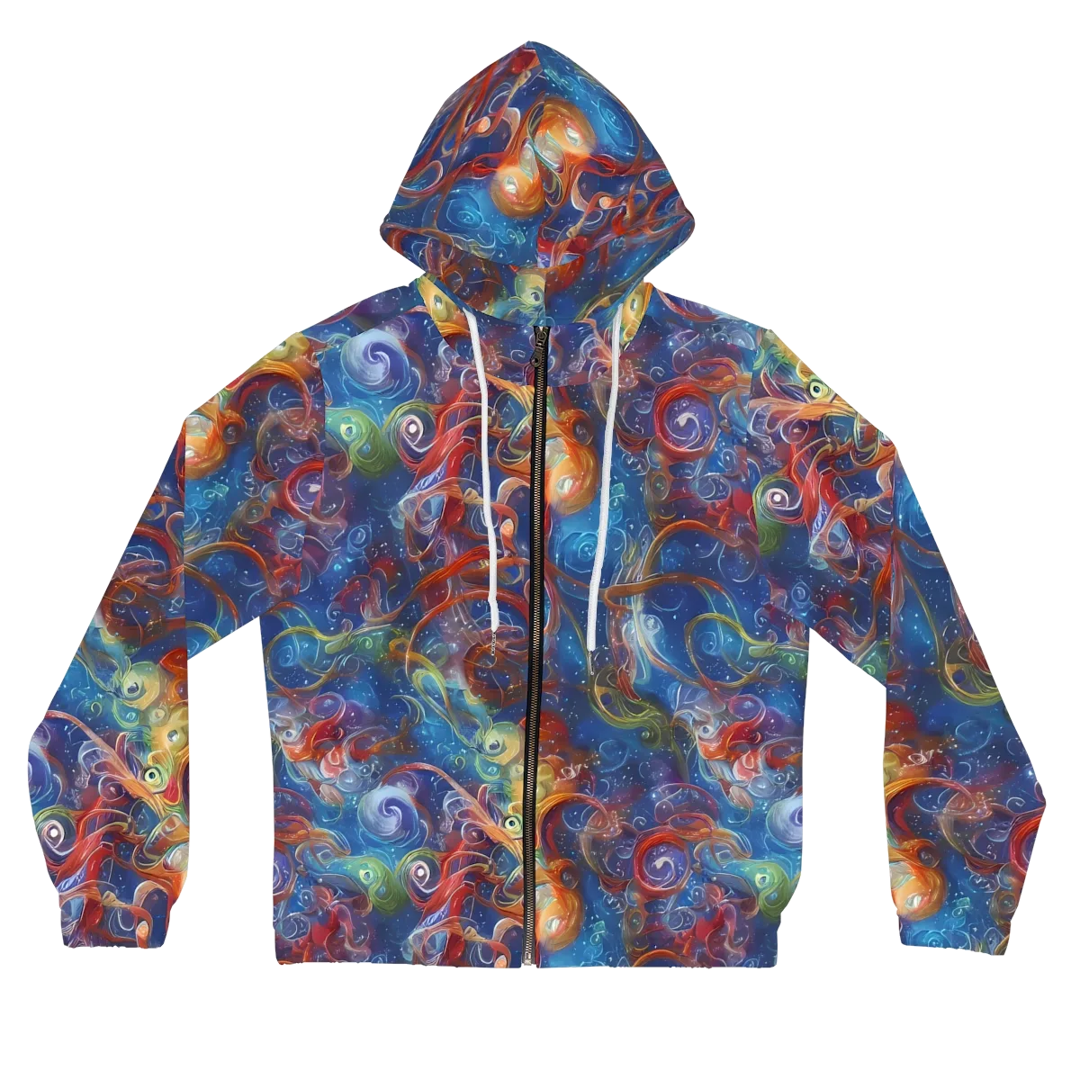 Galactic Whirlpool on Women's Full-Zip Hoodie — Front