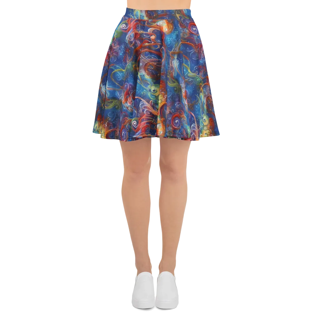 Galactic Whirlpool on Skater Skirt — Front