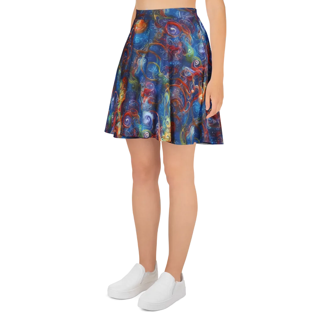 Galactic Whirlpool on Skater Skirt — Left