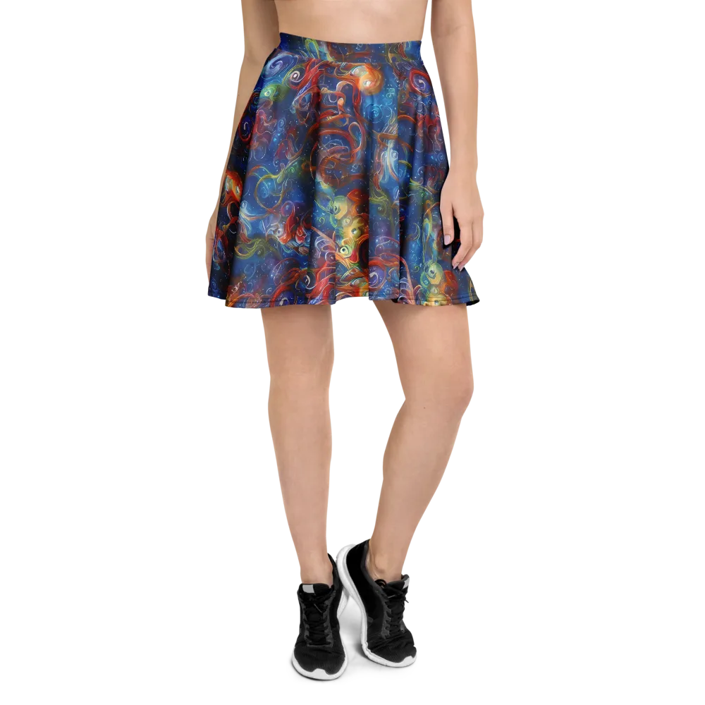 Galactic Whirlpool on Skater Skirt — Front