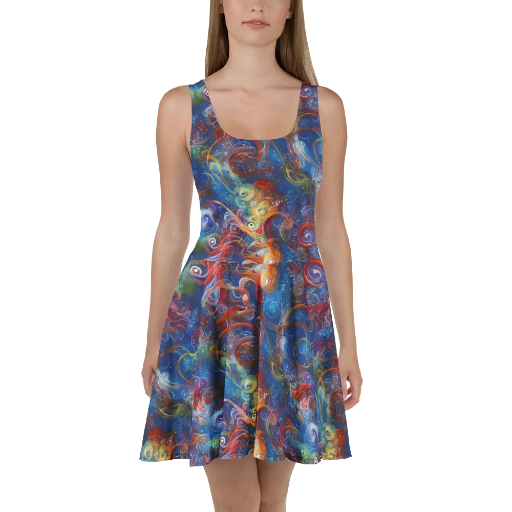Galactic Whirlpool on Skater Dress — Front