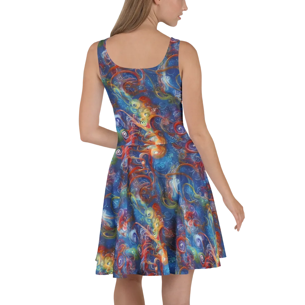 Galactic Whirlpool on Skater Dress — Back