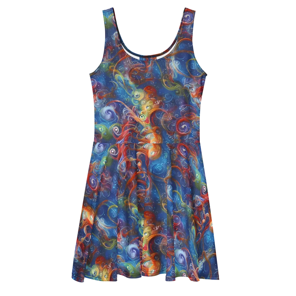 Galactic Whirlpool on Skater Dress — Front