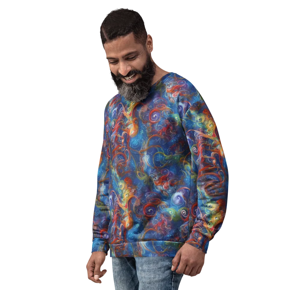 Galactic Whirlpool on Sweatshirt — Left Front