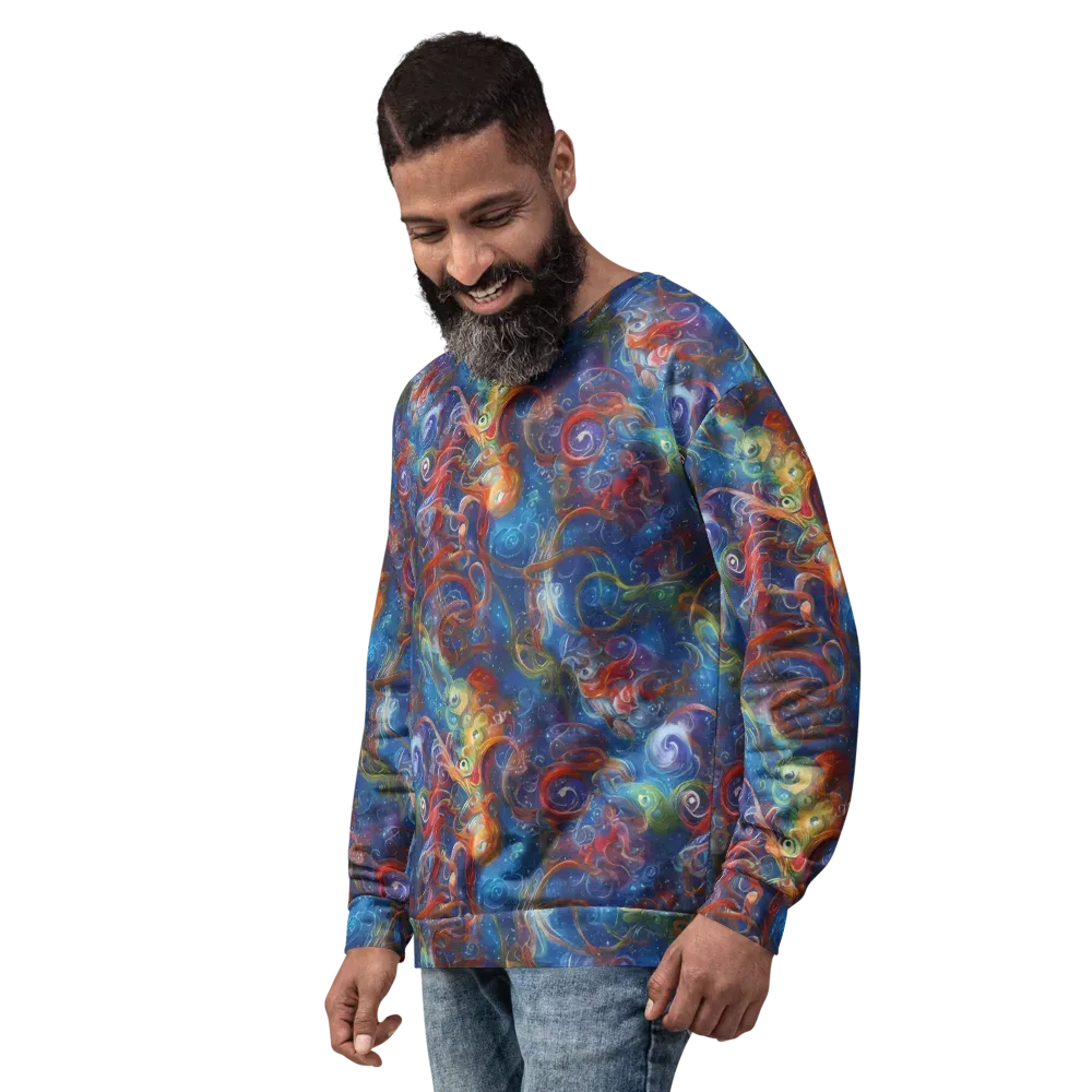 Galactic Whirlpool on Sweatshirt — Left Front