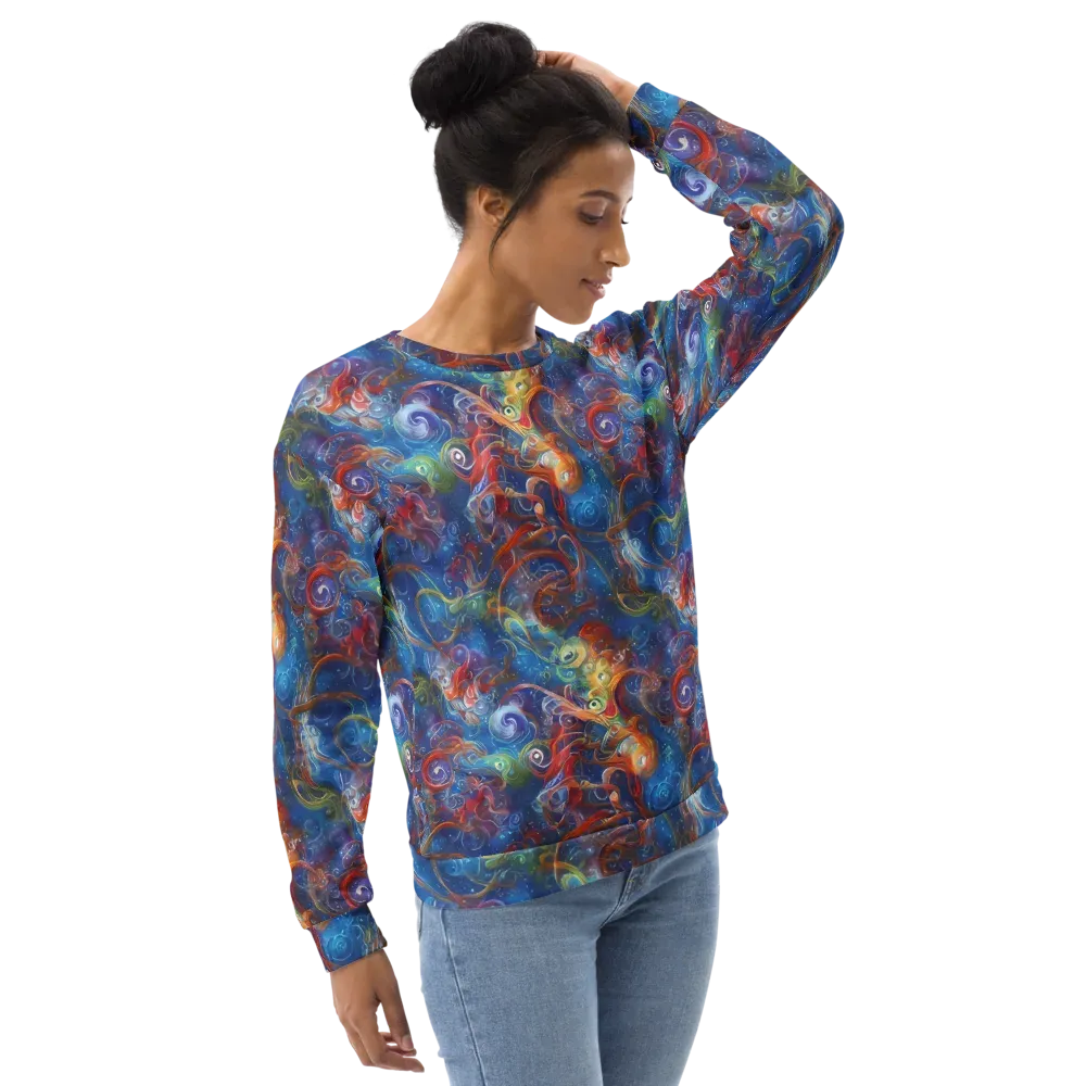 Galactic Whirlpool on Sweatshirt — Right Front
