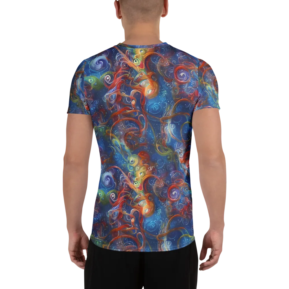Galactic Whirlpool on Men's Athletic T-Shirt — Back