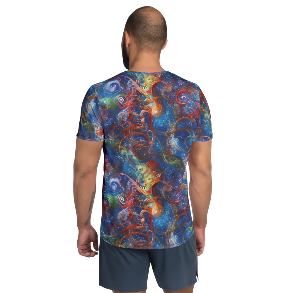 Galactic Whirlpool on Men's Athletic T-Shirt — Back