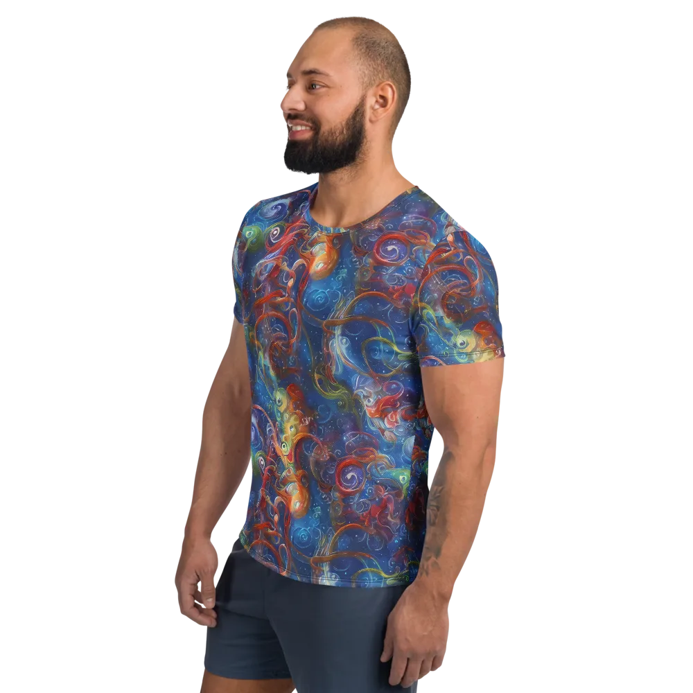 Galactic Whirlpool on Men's Athletic T-Shirt — Left