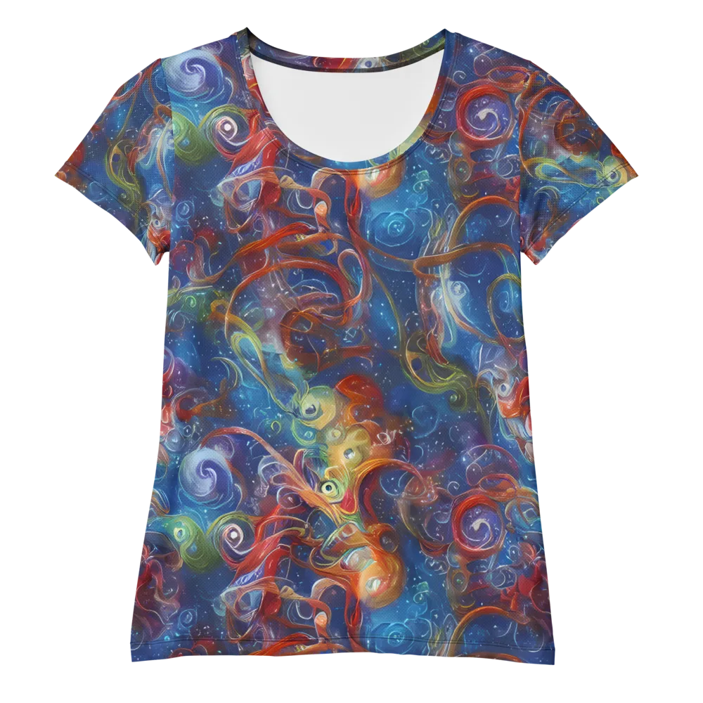 Galactic Whirlpool on Women's Athletic T-Shirt — Front