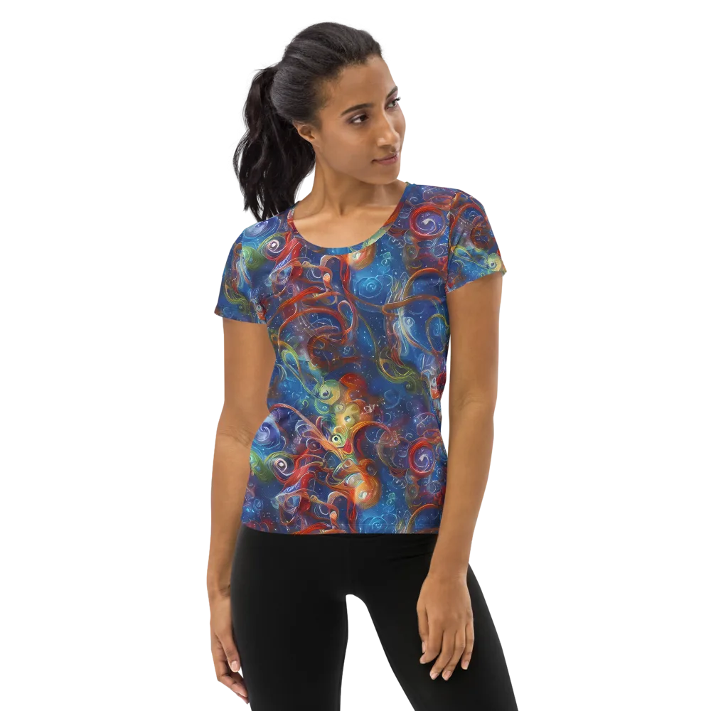 Galactic Whirlpool on Women's Athletic T-Shirt — Front