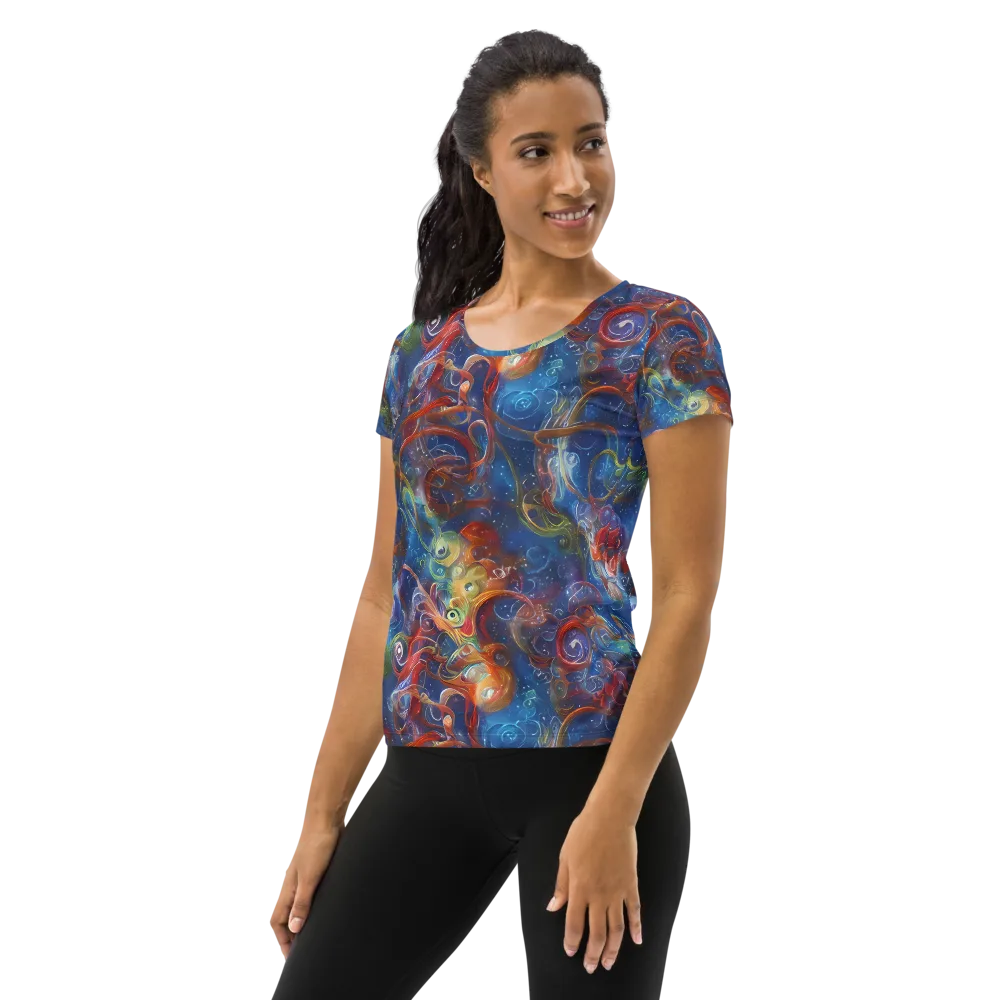 Galactic Whirlpool on Women's Athletic T-Shirt — Left
