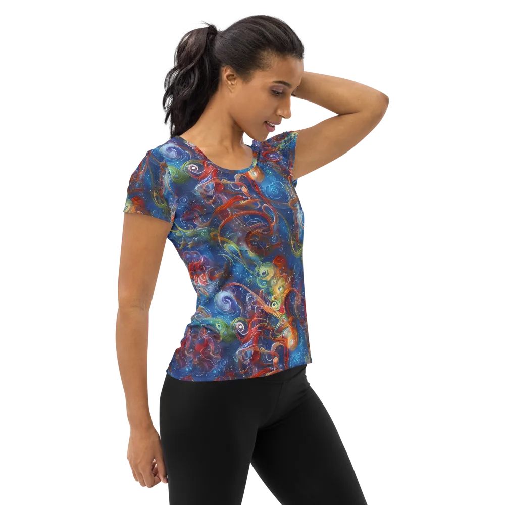 Galactic Whirlpool on Women's Athletic T-Shirt — Right