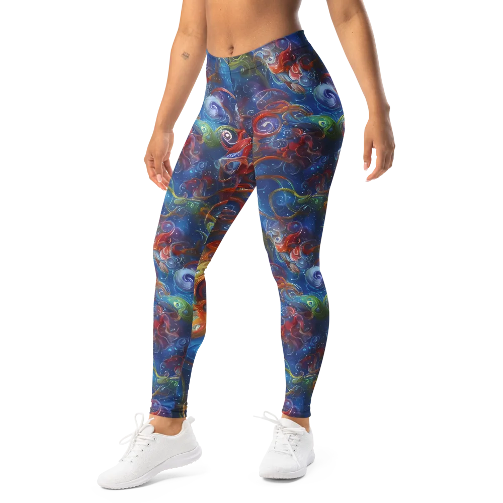 Galactic Whirlpool on Leggings — Left Front