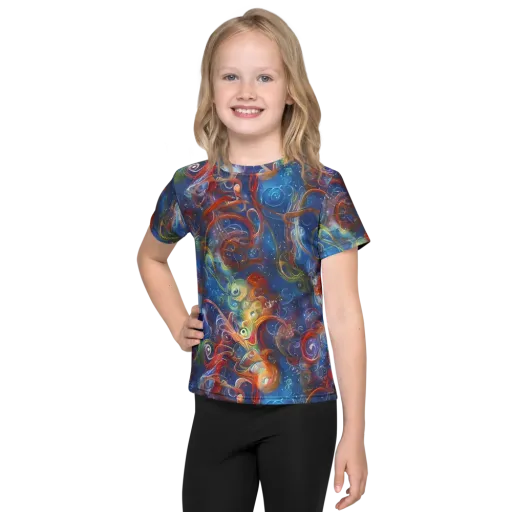 Galactic Whirlpool on a Kids Crew Neck T-Shirt