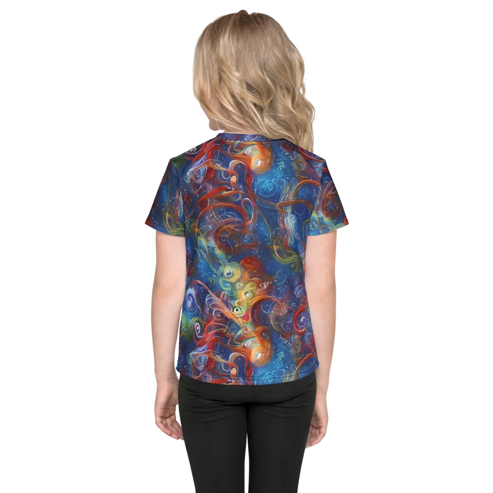 Galactic Whirlpool on Kids Crew Neck T-Shirt — Back