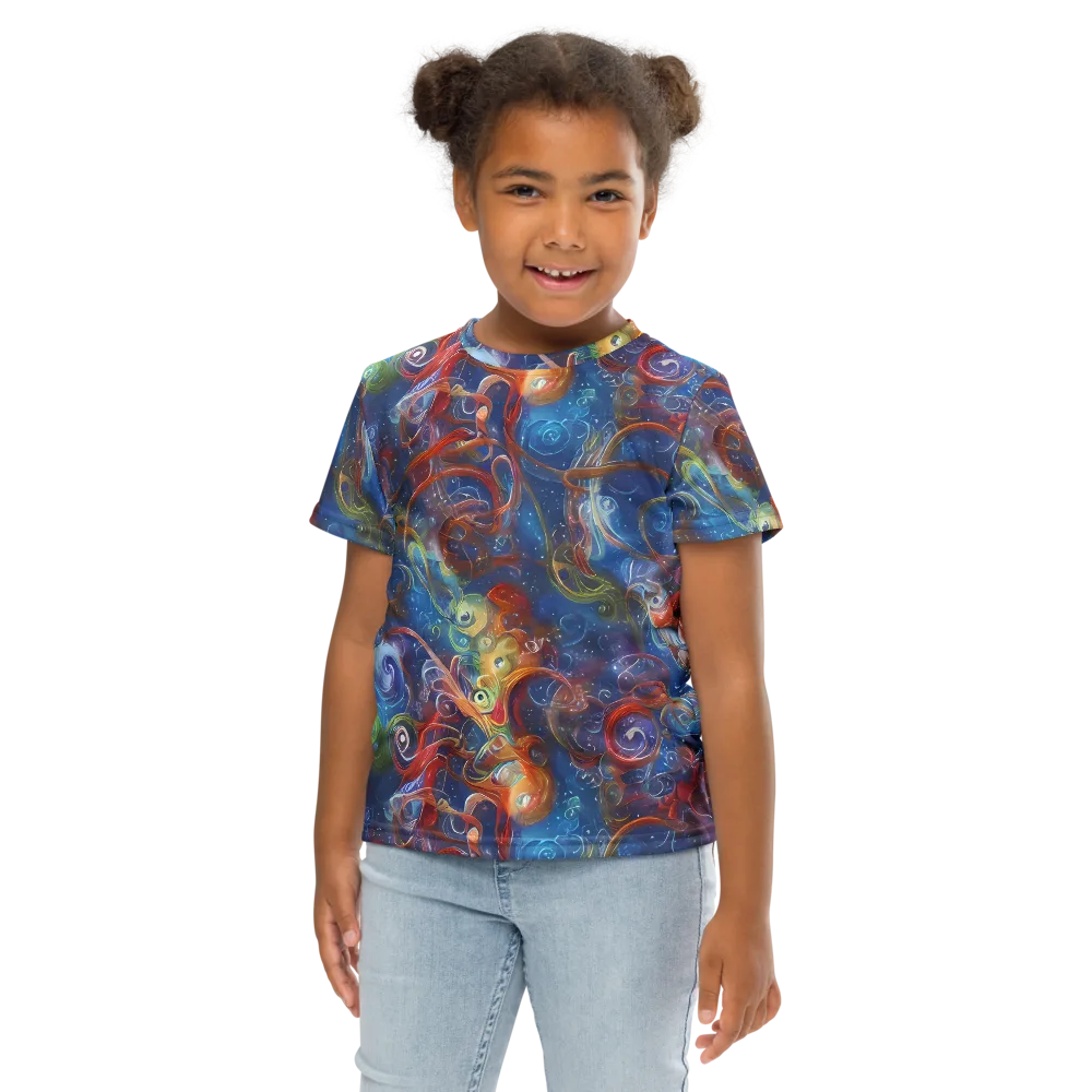 Galactic Whirlpool on Kids Crew Neck T-Shirt — Front