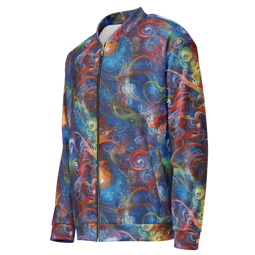 Galactic Whirlpool on Bomber Jacket — Left Front