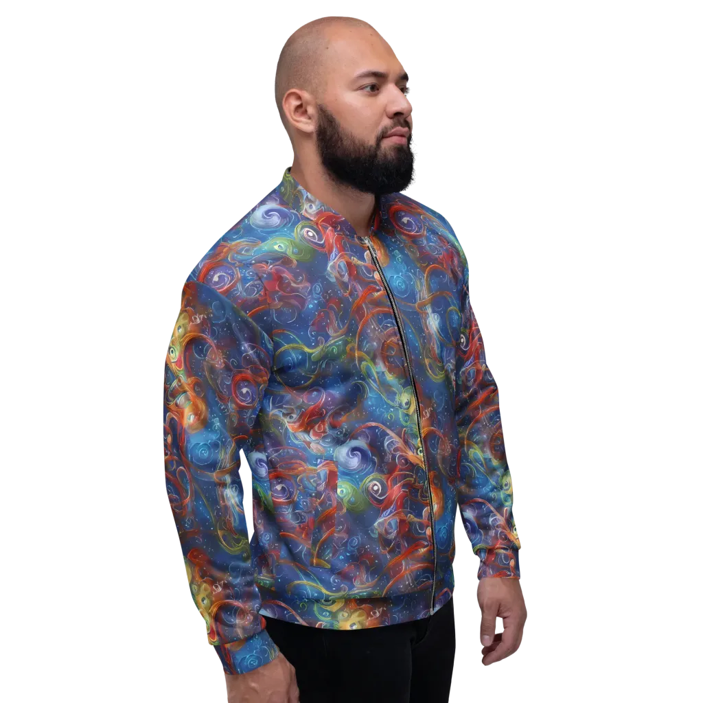 Galactic Whirlpool on Bomber Jacket — Right